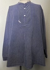 1940s Style Blue Collarless