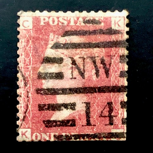 1865 stamp penny red - stamp-penny,