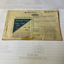 Motor Fuel Ration Book 1970s