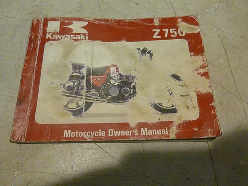 Kawasaki z750 owner - z750, manual