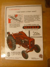 1957, NUFFIELD UNIVERSAL, VINTAGE TRACTOR ADVERT (LAMINATED PHOTOCOPY)
