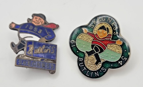 Vintage butlins enamel badges - vintage,