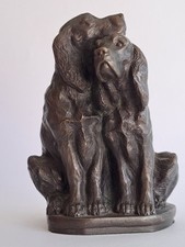 Vintage Heredities Cold Cast Bronze Spaniels