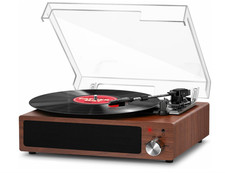  Record Player, FYDEE Vinyl Record Player with Speakers Vintage Turntable Unused