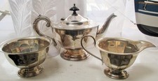 TEA SERVICE silver plate ART