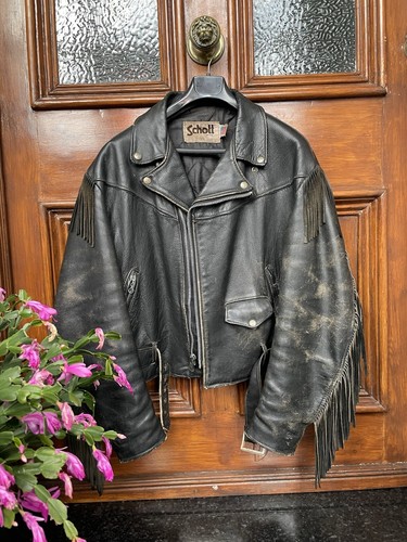 Vtg 80s schott perfecto - 80s, fringe
