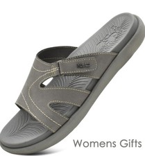 Kuailu Womens Fashion Orthopaedic Sandals Summer Flat Shoes Casual Slip Sliders