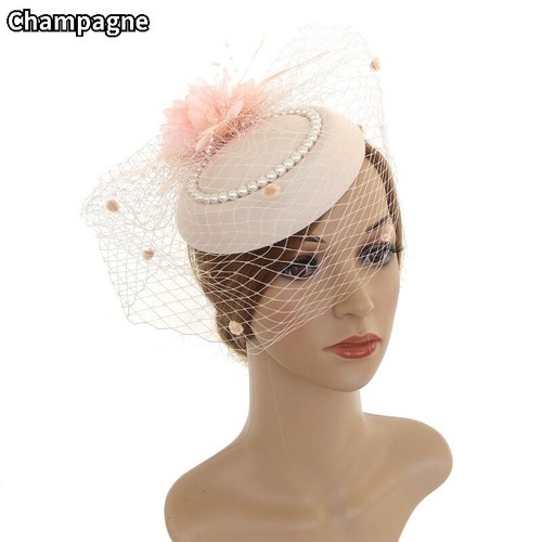 Women pillbox hat - with, veil