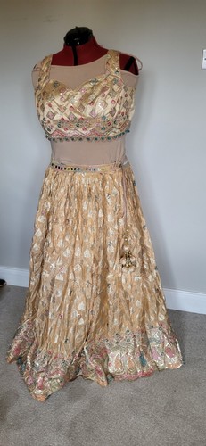 Light gold lengha set with - light,