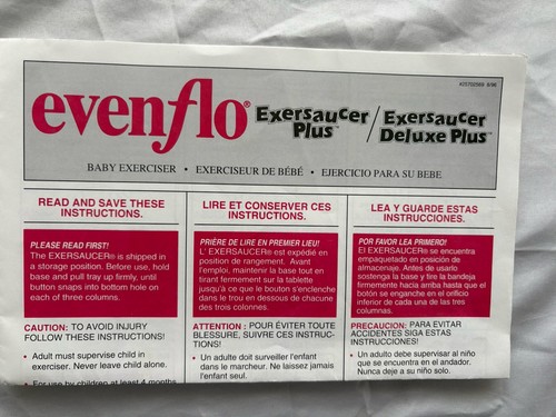 Evenflo exersaucer plus - evenflo,