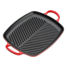 Le Creuset 30cm Signature Cast Iron Shallow Rectangular Grill Cerise Ex-Display