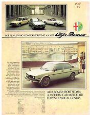 Alfa Romeo Range 1978 USA Market Foldout Sales Brochure Alfetta 2000 GTV Spider