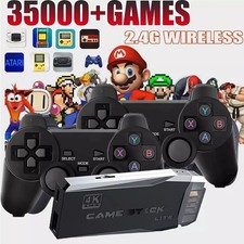 35000+ Retro Video Game Console 4K HD TV Game Stick w/ 2 Wireless Controller UK