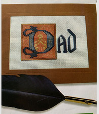 FATHERS DAY MEN BIRTHDAY DAD Cross Stitch chart Multiple Choice Drop down Menu