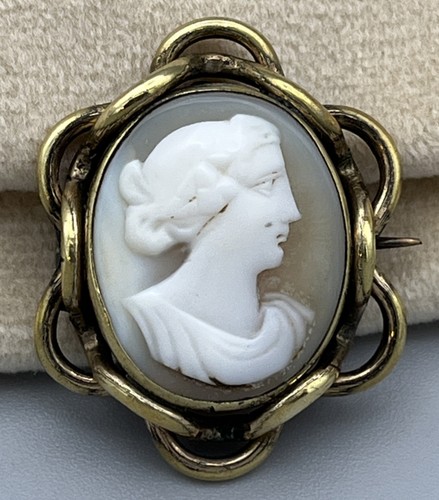 Antique victorian shell cameo - victorian,