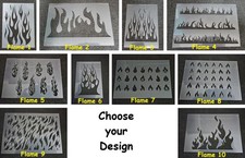 Flame Stencils, Choose Design Re-usable - Crafting - Airbrush - Cake Decoration