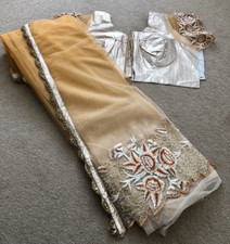 Designer Party Wedding Festive Traditional Elegant Indian Pakistani Yellow Saree