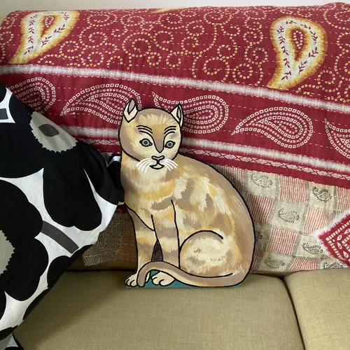 Folk art cat silent companion - cat,,