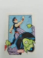 Marvel Heroes & Villains Sketch Card Wonder Man V Skrull 1/1 - Jake Minor