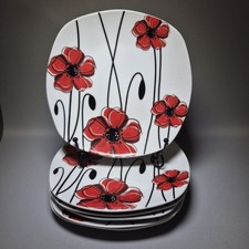 6x  Waterside Poppy Side Starter Salad Plates 19cm Tableware Dinning Set 7 3/4"