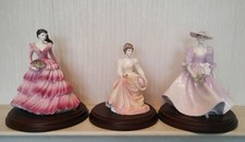 Coalport Porcelain Figurine Ladies Of Fashion Gabrielle Lady In Lace Barbara Ann