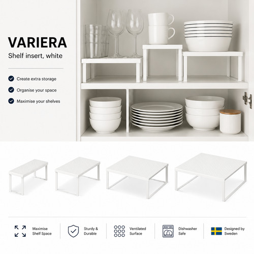 White shelf insert 32x28x16cm - white,