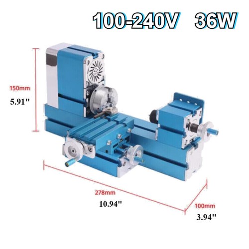 Metal lathe machine motorized - metal,
