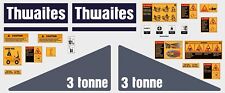 THWAITES 3 TONNE DUMPER DECALS