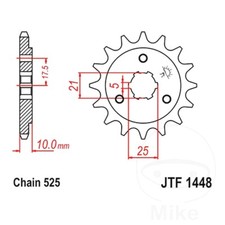 Front Sprocket 14 Tooth Pitch