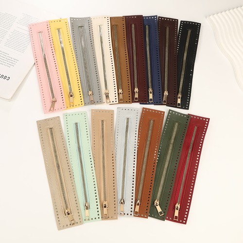 5pcs faux leather - leather, zipper