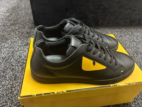 Fendi yellow eyes trainers - yellow,
