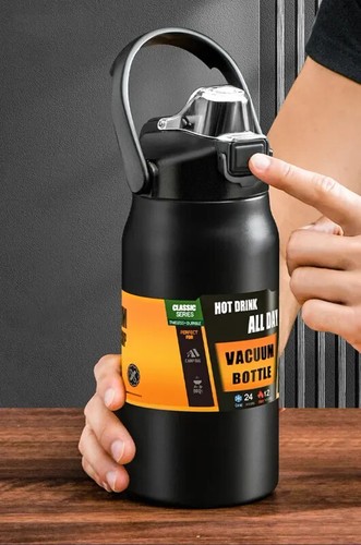 Stainless steel thermal mug - steel,