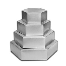 4 Tier Hexagon Shape Cake Tins Pack of 4 for Birthday & Wedding Anniversary