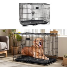 XL Large Dog Crate Wire Cage Puppy Cat Carrier Chicken Coop Rabbit Breeding Cage