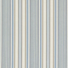 Coastal Stripe Chambray Beige Cotton Matt PVC WIPE CLEAN Tablecloth Oilcloth