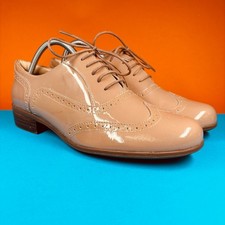 Clarks Hamble Oak Patent Shoes - UK8 D - Tan Leather - Great Condition