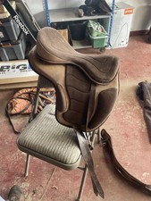 Treeless Saddle, Faux Leather, Synthetic, With Girth And Seat