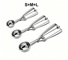 Ice Cream Scoop Scooper Mash Potato Cookie Dough Stainless Steel Spoons 4cm 6cm