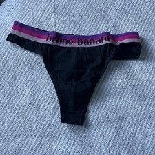 Bruno Banani Men’s Medium M Thong Black And pink and white New
