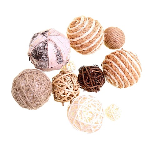 10x rattan ball decorative - 10x,