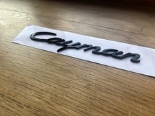 Porsche Cayman Gloss Black Rear Badge Genuine– Fits 987, 981, 718, S, GTS, GT4