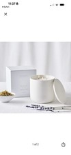 White Company Ceramic Large 3 Wick Scented Candle Sleep RRP £75 Brand New