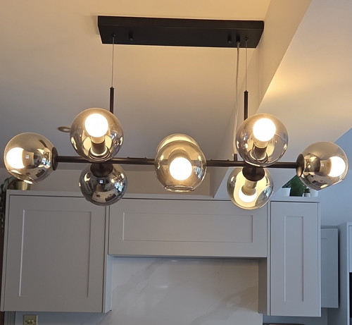 Modern light globe smoked - 6-light,