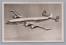 Lufthansa Lockheed Super Constellation Airline Issue Postcard Vintage Germany 
