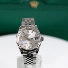 ROLEX Datejust 31mm Silver Factory Diamond Dial Ladies Jubilee 278274 B+P 2022