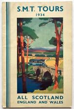 Original Vintage Travel Brochure S.M.T. TOURS - SCOTLAND - ENGLAND -WALES - 1934