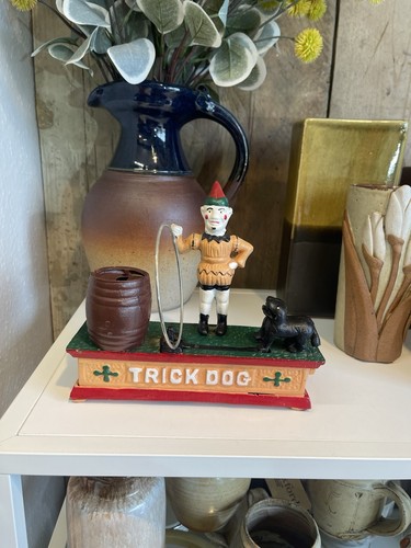 Vintage cast iron trick dog - cast,