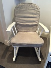 Mothercare Nursery Rocking Chair- white with a grey cushion 