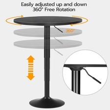 Bar Table Height-Adjustable