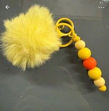 fluffy & beaded keyrings for
